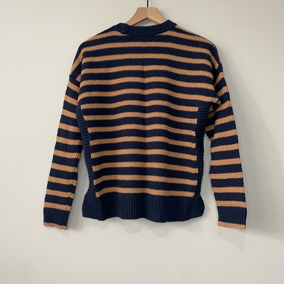 Madewell NWT Striped Pickford chunky knit boxy oversized pullover sweater - Picture 8 of 10